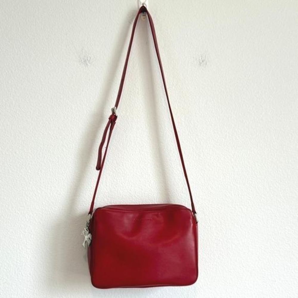 Y2K Vintage Liz Claiborne Red Crossbody Bag Camera Purse Retro Coquette Charm